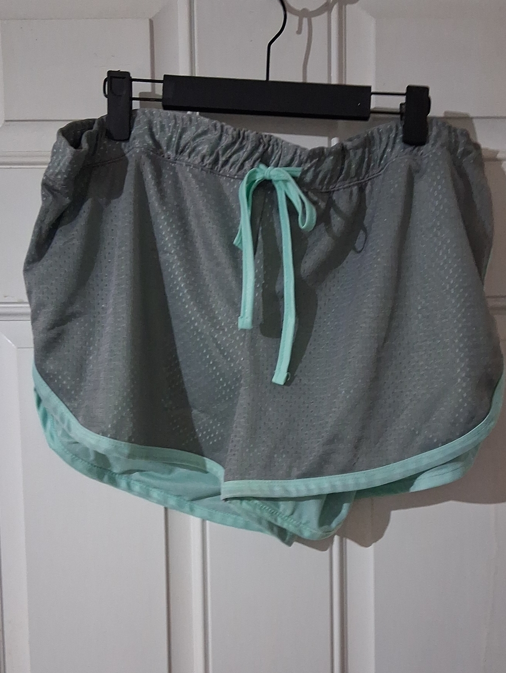 Zone Pro Grey Athletic Shorts with Mint Trim